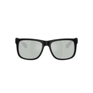Rayban 0RB4165 Justin Rubber Black Green Mirror Silver Polar